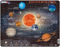 Jigsaw puzzle solar system educational cardboard 70 pieces multicolor