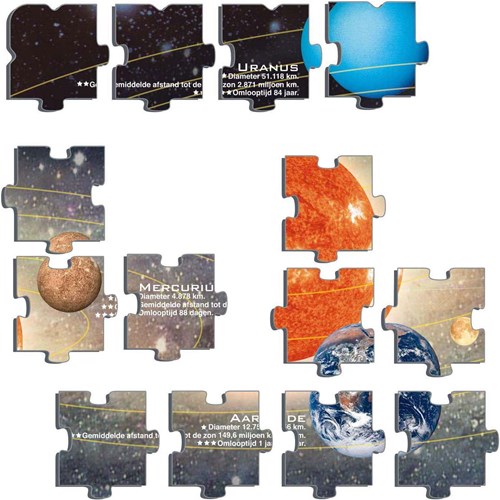 Jigsaw puzzle solar system educational cardboard 70 pieces multicolor-3