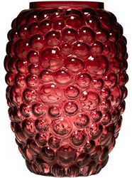 Bulb vase red decorative vase Bibble Ø15xh20cm modern glass