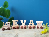 Small Foot wooden letter train train letter A set of 12 pieces-3
