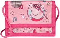 Undercover Peppa Pig wallet for kids with neck cord and Velcro closure