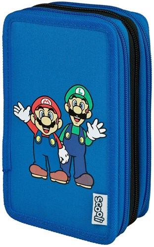 Undercover pencil case Super Mario 3-compartment filled - school supplies