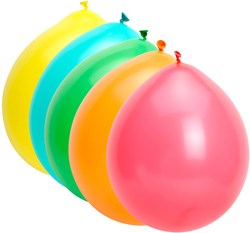 Folat balloons colored 10 pieces - party decoration multi
