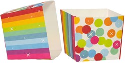 Folat candy trays birthday multicolor paper 5 pieces party treat