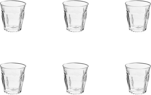 Picardie tumbler glass 220ml - transparent toughened glass - water glass set-2