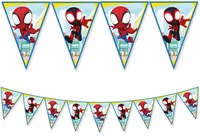 Globos Spidey paper bunting FSC 3 meters kids party decoration