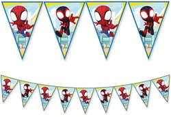 Globos Spidey paper bunting FSC 3 meters kids party decoration