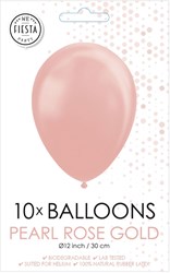 Globos balloons party decoration Pearl Rose Gold 30cm 10 pieces