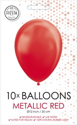 Globos balloons metallic red 30cm - 10 pieces party decoration