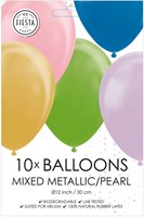 Globos balloons metallic color mix 30cm - party decoration 10 pieces