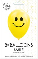 Globos balloons yellow smiley 30cm - party decoration 8 pcs