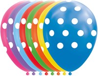 Globos balloons polka dots mix colors 30cm birthday party 8pcs-2