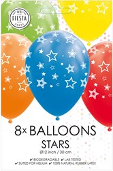 Globos balloons stars mix colors 30cm 8 pieces birthday decoration