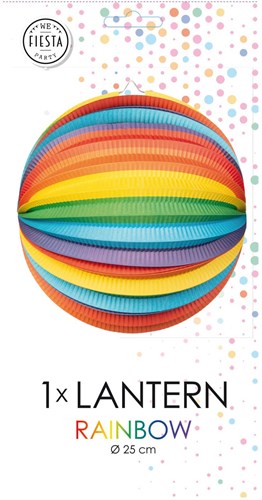Globos paper lantern rainbow round 25cm decoration party