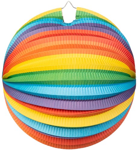 Globos paper lantern rainbow round 25cm decoration party-2