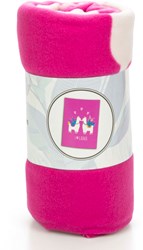 Fleece blanket lama pink 130x160 cm animal print fleece throw