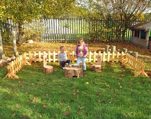 Cosy Long Low Picket Fences (4pk) - 28693