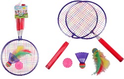 Johntoy badminton set for kids - colorful outdoor toy