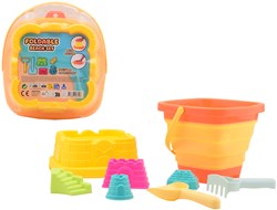 Johntoy foldable beach bucket with accessories - toy beach set