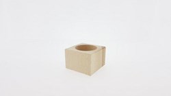 Playwood wooden tealight holder square beechwood decoration