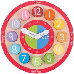 BigJigs wooden teaching clock - educational toy clock time learning