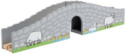 BigJigs wooden train bridge farm - toy accessory