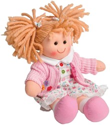 BigJigs doll Poppy - soft rag doll girl - 28 cm - fashion doll