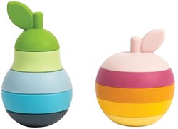 BigJigs silicone stacking toy apple and pear - Montessori baby teether toy