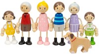 Bigjigs wooden dollhouse family dolls FSC sustainable toy set
