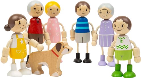 Bigjigs wooden dollhouse family dolls FSC sustainable toy set-2
