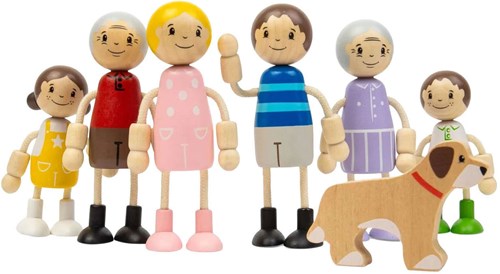 Bigjigs wooden dollhouse family dolls FSC sustainable toy set-3