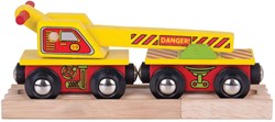 BigJigs wooden crane wagon - toy train accessory