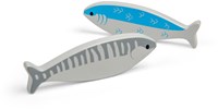 BigJigs wooden toy fish - grey - educational toy-3