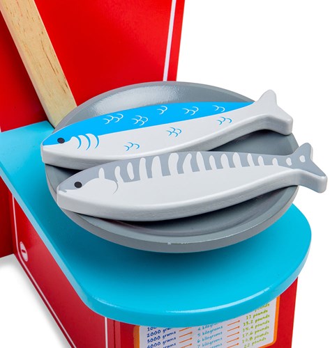 BigJigs wooden toy fish - grey - educational toy-2