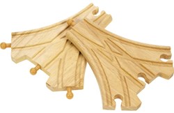 BigJigs wooden train tracks 3-way points set - railway expansion