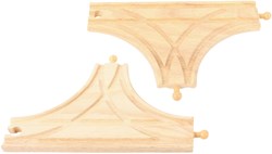 BigJigs wooden train track T-junction - expansion set for railway