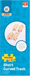 BigJigs wooden train tracks short curved pieces - set of 4