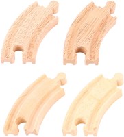 BigJigs wooden train tracks short curved pieces - set of 4-2
