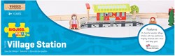 BigJigs wooden train station village - toy railway accessory