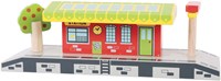 BigJigs wooden train station village - toy railway accessory-2