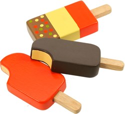 BigJigs wooden toy ice lollies set - educational play food