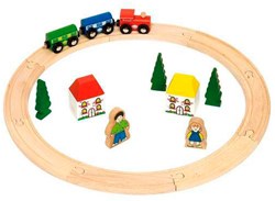 BigJigs wooden train track starter set - first train set for kids