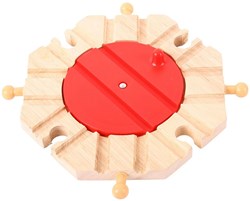 BigJigs wooden railway 8-way turntable - compatible toy