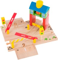 BigJigs wooden signal box for train set - 3-piece set