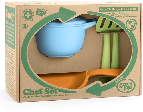 Green Toys Chef Set - Sustainable Kids Kitchen Playset for Children