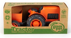 Green Toys tractor sustainable toy orange with trailer