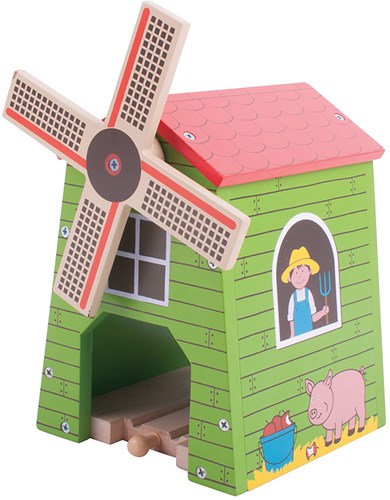 BigJigs wooden railway windmill - toy accessory for train set