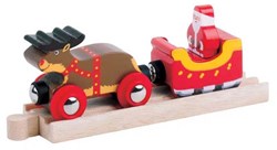 Bigjigs Santa Sleigh with Reindeer (4)