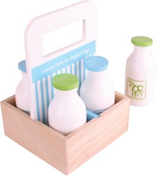 BigJigs wooden milk delivery playset - educational pretend play