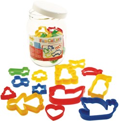 BigJigs pastry cutters jar 24-piece colourful toy for children